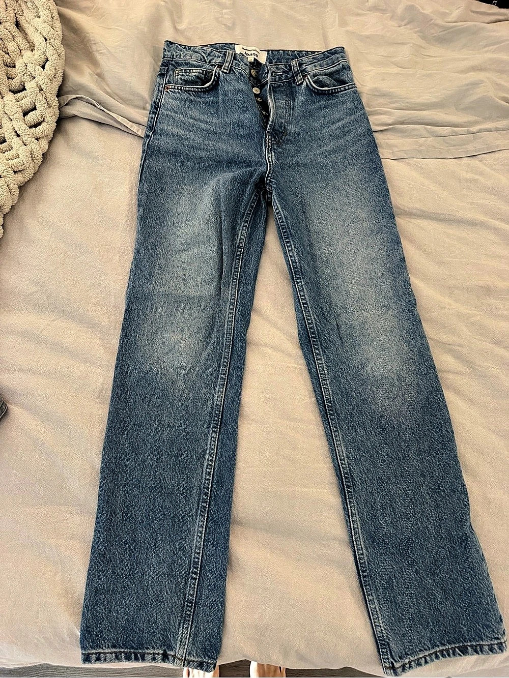 Reformation Cynthia High Rise Straight Jeans Blue Waist 24